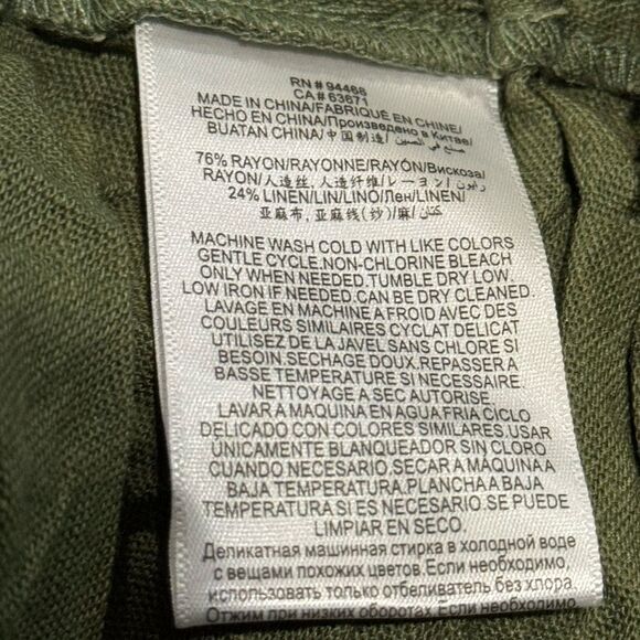 BCBG BCBGeneration paper bag high waist army shorts Sz Large NWOT MSRP $89 - Picture 6 of 6